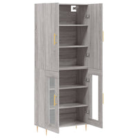 Credenza cassettiera mobile contenitore organizer cucina soggiorno salotto alto sonoma 695 x 34 x 180 cm legno ingegnerizzato grigio 02_0035431