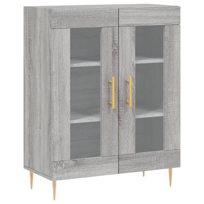 Credenza cassettiera mobile contenitore organizer cucina soggiorno salotto alto sonoma 695 x 34 x 180 cm legno ingegnerizzato grigio 02_0035431
