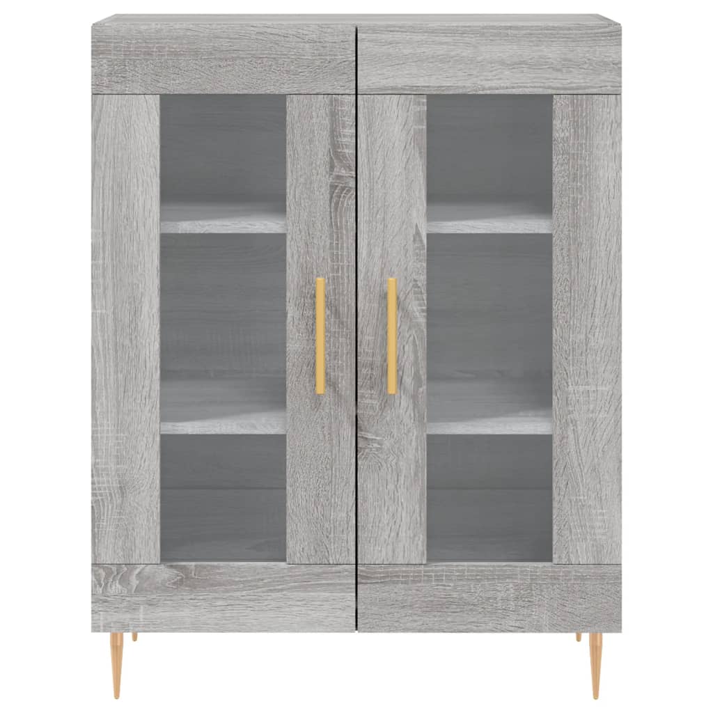 Credenza Grigio Sonoma 69,5x34x180 cm in Legno Multistrato 3195729