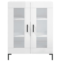 Credenza Bianco Lucido 69,5x34x180 cm in Legno Multistrato 3195733