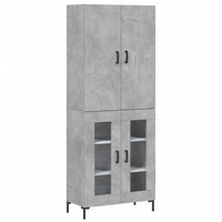 Credenza Grigio Cemento 69,5x34x180 cm in Legno Multistrato 3195735