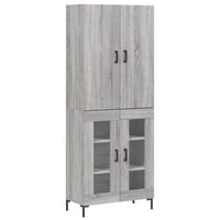 Credenza Grigio Sonoma 69,5x34x180 cm in Legno Multistrato 3195737