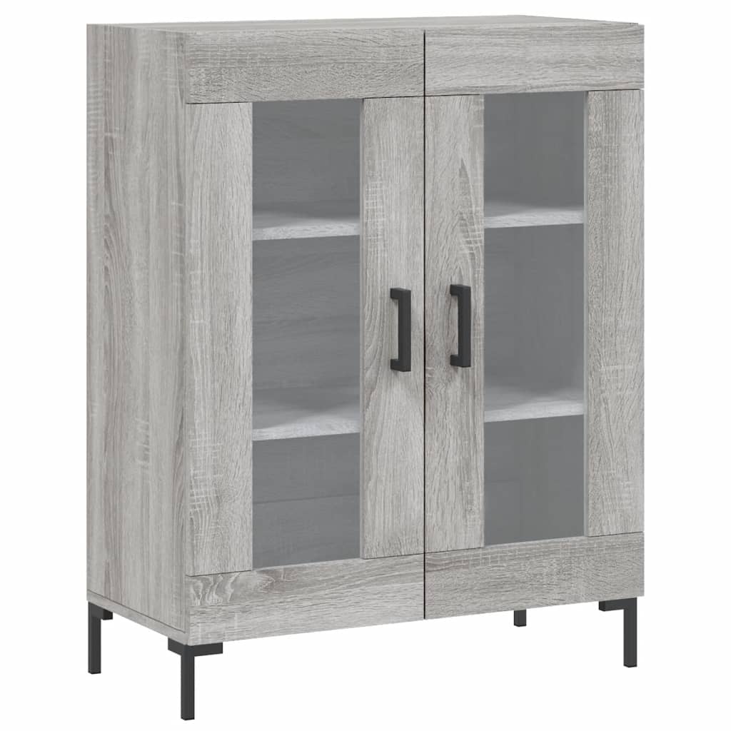 Credenza Grigio Sonoma 69,5x34x180 cm in Legno Multistrato 3195737