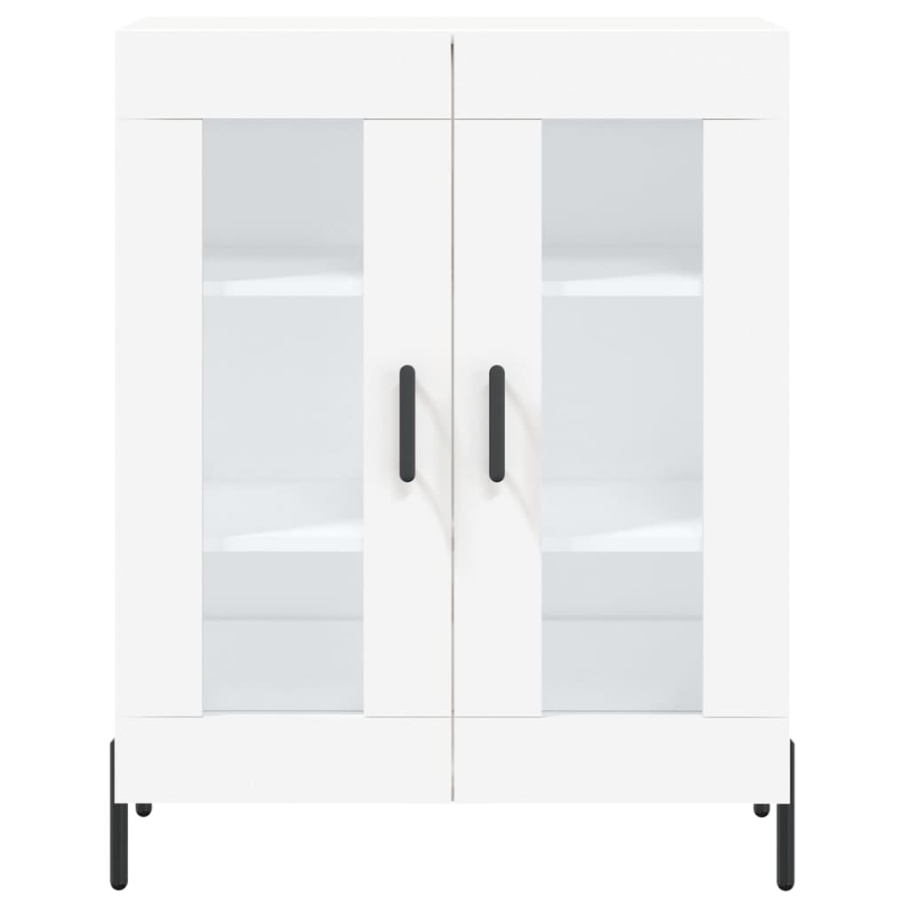 Credenza cassettiera mobile contenitore organizer cucina soggiorno salotto alto 695 x 34 x 180 cm legno ingegnerizzato bianco 02_0032662