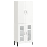 Credenza Bianco Lucido 69,5x34x180 cm in Legno Multistratocod mxl 125523