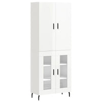 Credenza Bianco Lucido 69,5x34x180 cm in Legno Multistrato 3195749