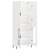 Credenza Bianco Lucido 69,5x34x180 cm in Legno Multistrato 3195749