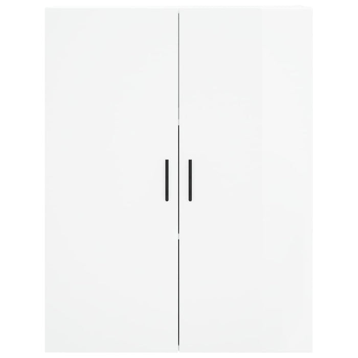 Credenza Bianco Lucido 69,5x34x180 cm in Legno Multistrato 3195749