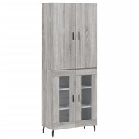 Credenza Grigio Sonoma 69,5x34x180 cm in Legno Multistrato 3195753