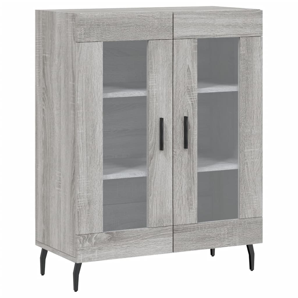 Credenza Grigio Sonoma 69,5x34x180 cm in Legno Multistrato 3195753
