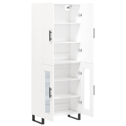 Credenza cassettiera cassettiera mobile contenitore organizer cucina soggiorno soggiorno alto 69,5 x 34 x 180 cm derivati ​​del legno bianco 02_0032549