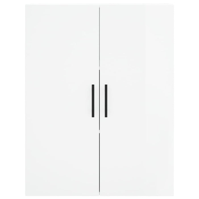 Credenza Bianco Lucido 69,5x34x180 cm in Legno Multistrato 3195757