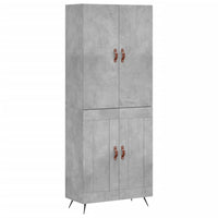 Credenza Grigio Cemento 69,5x34x180 cm in Legno Multistrato 3195767