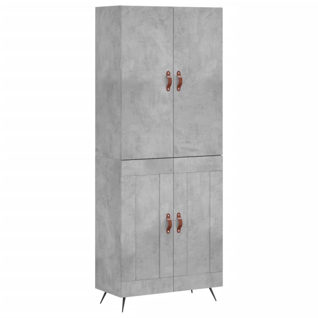 Credenza Grigio Cemento 69,5x34x180 cm in Legno Multistratocod mxl 101596