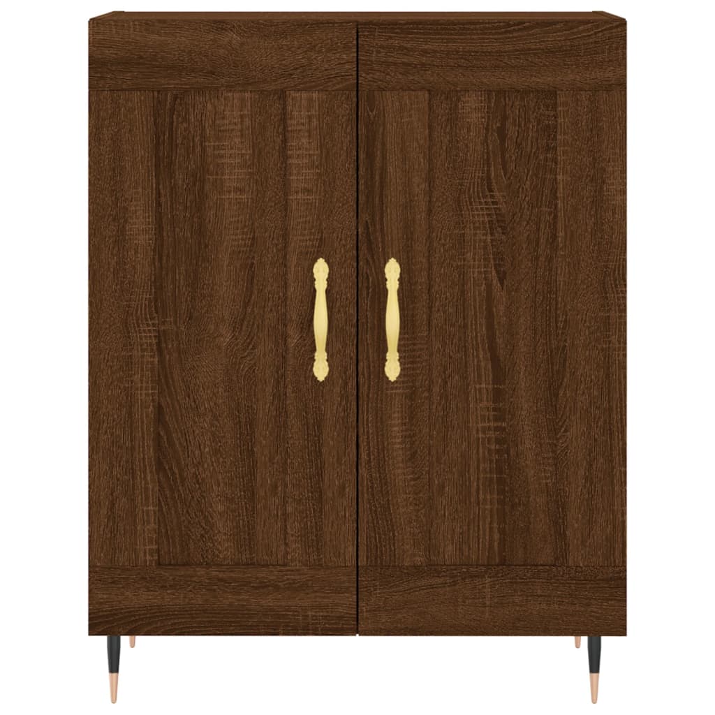 Credenza Rovere Marrone 69,5x34x180 cm in Legno Multistrato 3195778