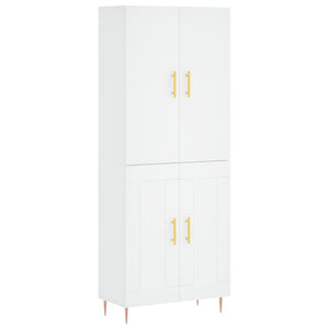 vidaXL Credenza Bianca 69,5x34x180 cm in Legno Multistrato