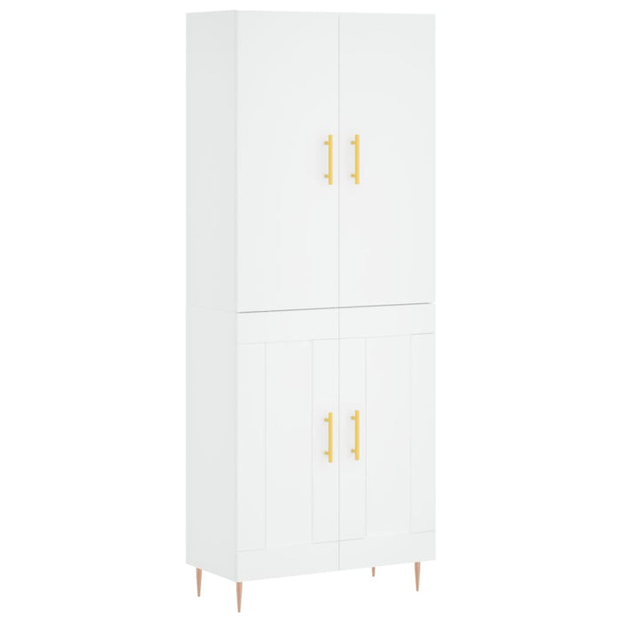 vidaXL Credenza Bianca 69,5x34x180 cm in Legno Multistrato