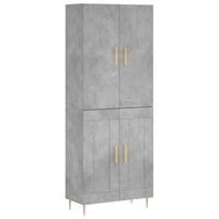 Credenza Grigio Cemento 69,5x34x180 cm in Legno Multistratocod mxl 125555