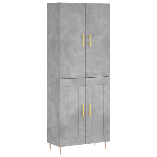 Credenza Grigio Cemento 69,5x34x180 cm in Legno Multistratocod mxl 125555