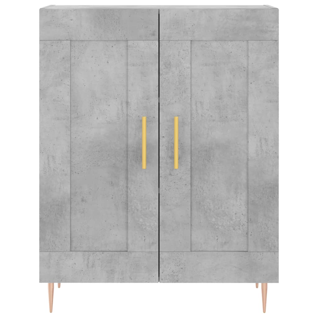 Credenza cassettiera mobile contenitore organizer cucina soggiorno salotto alto 695 x 34 x 180 cm legno ingegnerizzato grigio 02_0034511
