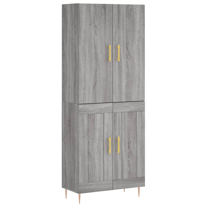 Credenza Grigio Sonoma 69,5x34x180 cm in Legno Multistrato 3195785