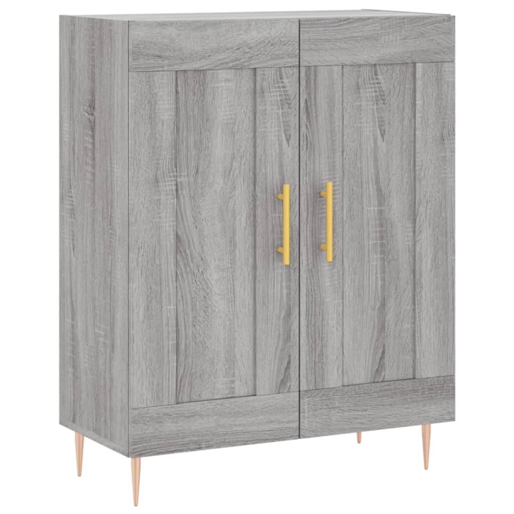 Credenza Grigio Sonoma 69,5x34x180 cm in Legno Multistrato 3195785