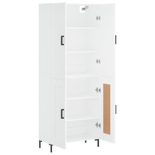 Credenza cassettiera mobile contenitore organizer cucina soggiorno salotto alto 695 x 34 x 180 cm legno ingegnerizzato bianco 02_0032652