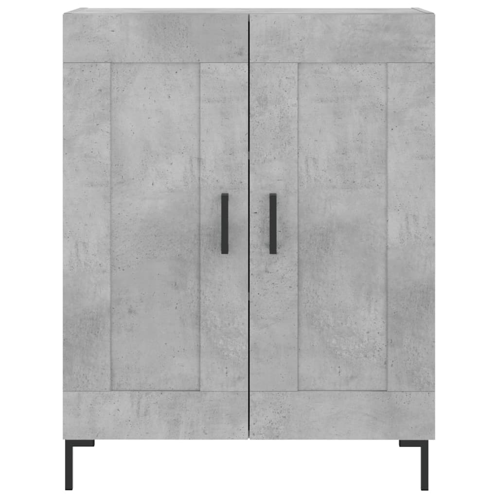 Credenza-Buffet-Armadio da cucina Grigio Cemento 69,5x34x180 cm in Legno Multistrato 257554