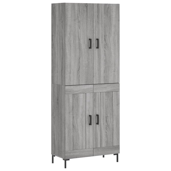 Credenza cassettiera mobile contenitore organizer cucina soggiorno salotto alto sonoma 695 x 34 x 180 cm legno ingegnerizzato grigio 02_0035514