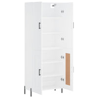 Credenza Bianca 69,5x34x180 cm in Legno Multistrato 3195795