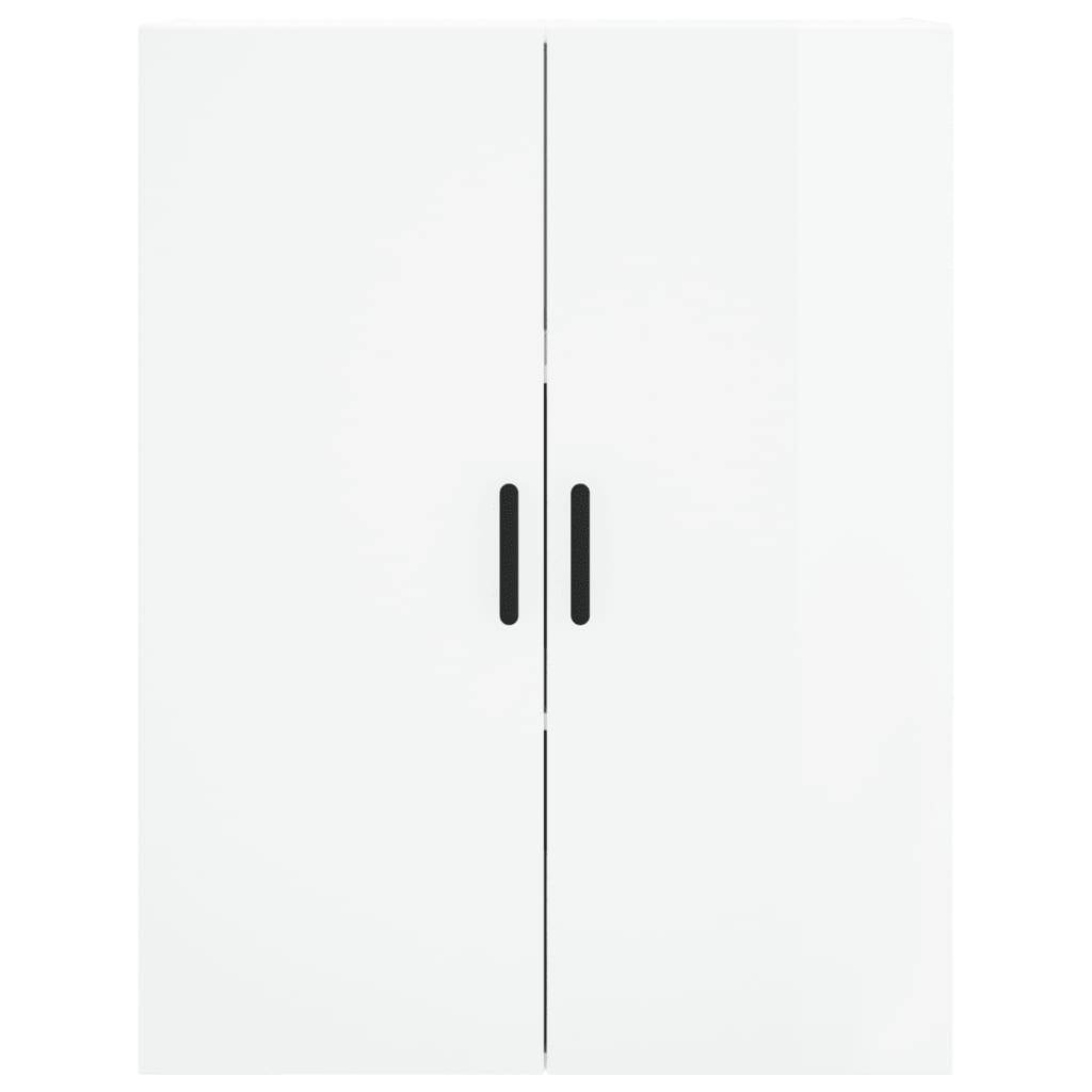 Credenza Bianco Lucido 69,5x34x180 cm in Legno Multistrato 3195797