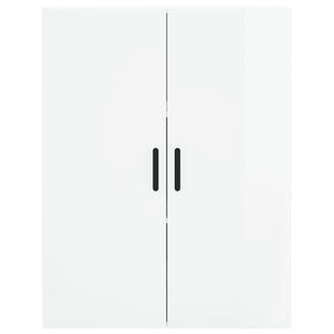 Credenza Bianco Lucido 69,5x34x180 cm in Legno Multistrato 3195797