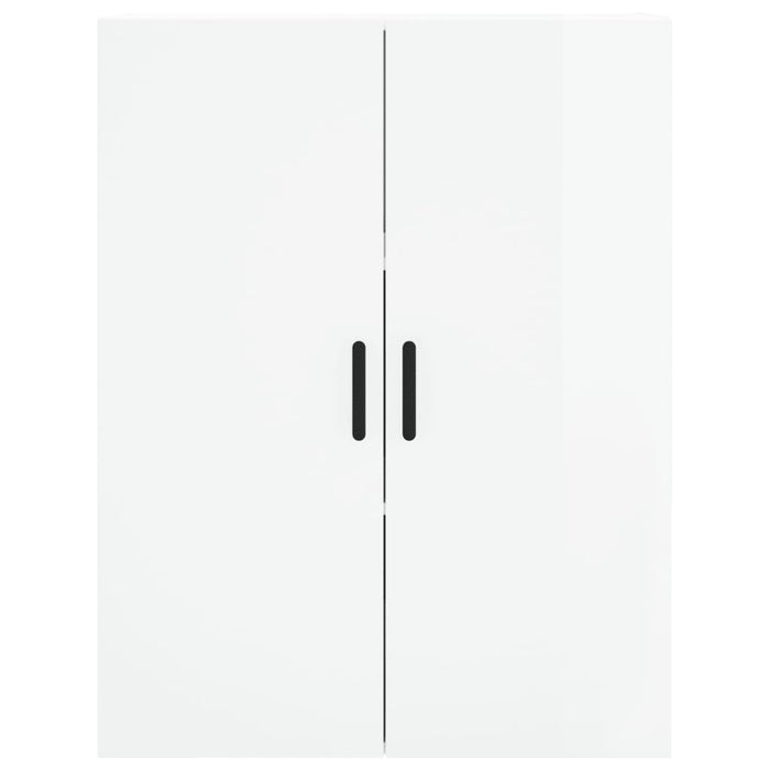 Credenza Bianco Lucido 69,5x34x180 cm in Legno Multistrato 3195797