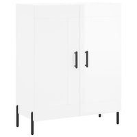 Credenza Bianco Lucido 69,5x34x180 cm in Legno Multistrato 3195797