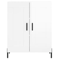 Credenza Bianco Lucido 69,5x34x180 cm in Legno Multistrato 3195797