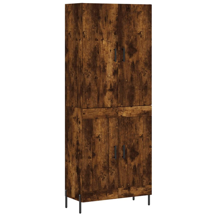 vidaXL Credenza Rovere Fumo  69,5x34x180 cm in Legno Multistrato