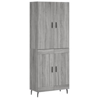Credenza Grigio Sonoma 69,5x34x180 cm in Legno Multistrato 3195809
