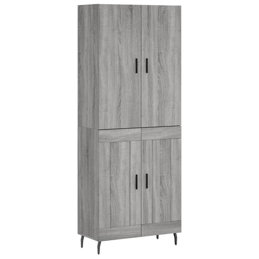 Credenza Grigio Sonoma 69,5x34x180 cm in Legno Multistrato 3195809