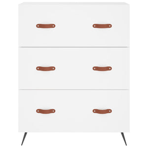 Credenza-Buffet-Armadio da cucina Bianca 69,5x34x180 cm in Legno Multistrato 468355