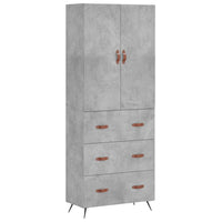 Credenza Grigio Cemento 69,5x34x180 cm in Legno Multistratocod mxl 101599