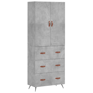 Credenza Grigio Cemento 69,5x34x180 cm in Legno Multistratocod mxl 101599
