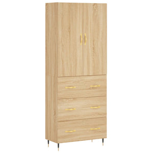 Credenza Rovere Sonoma 69,5x34x180 cm in Legno Multistrato 3195830