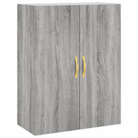 Credenza Grigio Sonoma 69,5x34x180 cm in Legno Multistrato 3195833