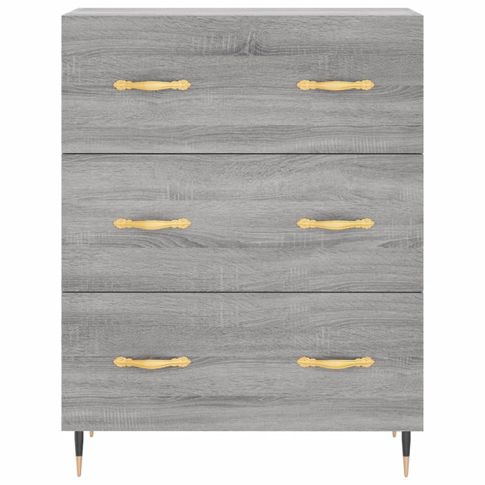 Credenza Grigio Sonoma 69,5x34x180 cm in Legno Multistrato 3195833