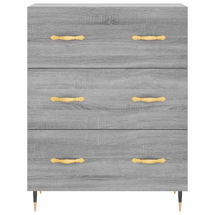 vidaXL Credenza Grigio Sonoma 69,5x34x180 cm in Legno Multistrato