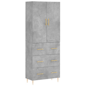 Credenza Grigio Cemento 69,5x34x180 cm in Legno Multistrato 3195839