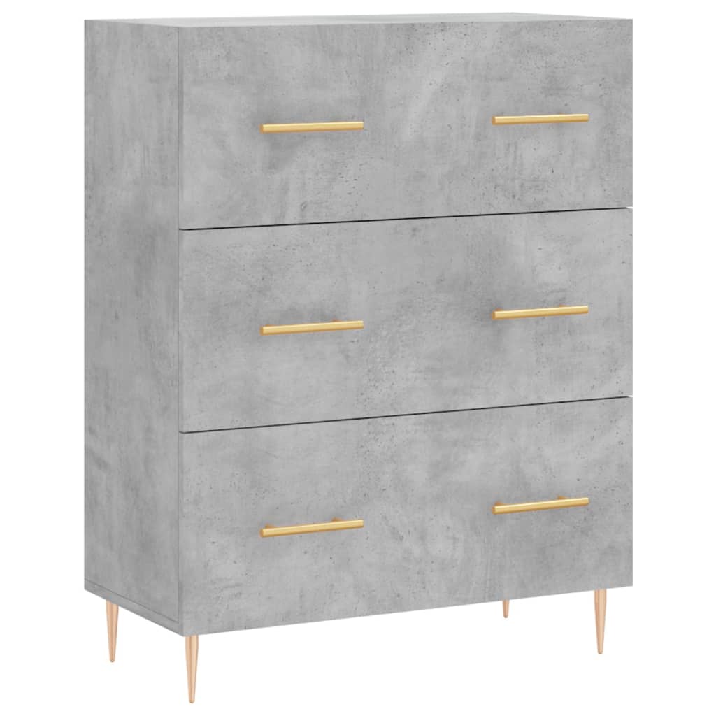 Credenza Grigio Cemento 69,5x34x180 cm in Legno Multistrato 3195839