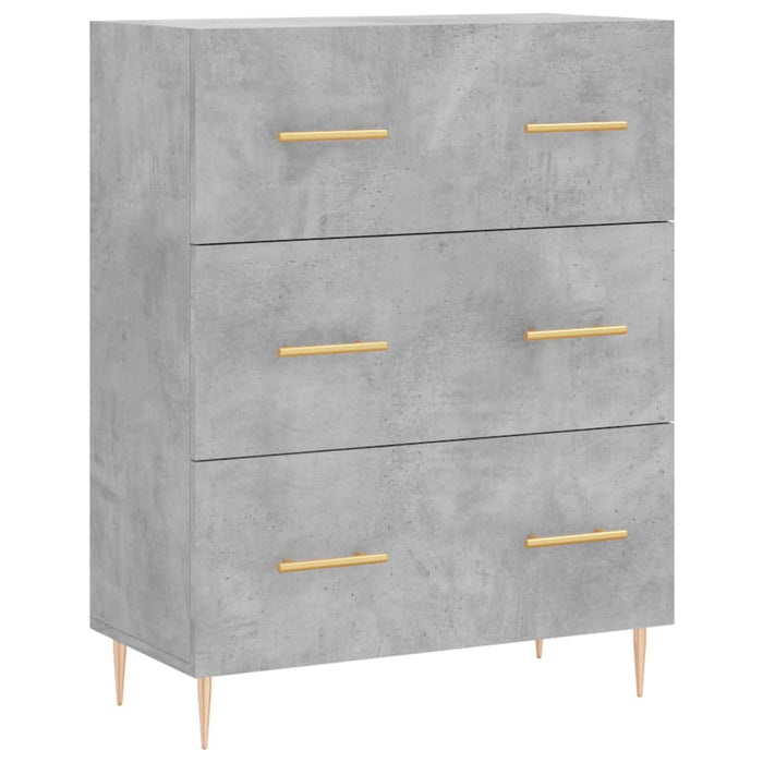 Credenza Grigio Cemento 69,5x34x180 cm in Legno Multistrato 3195839