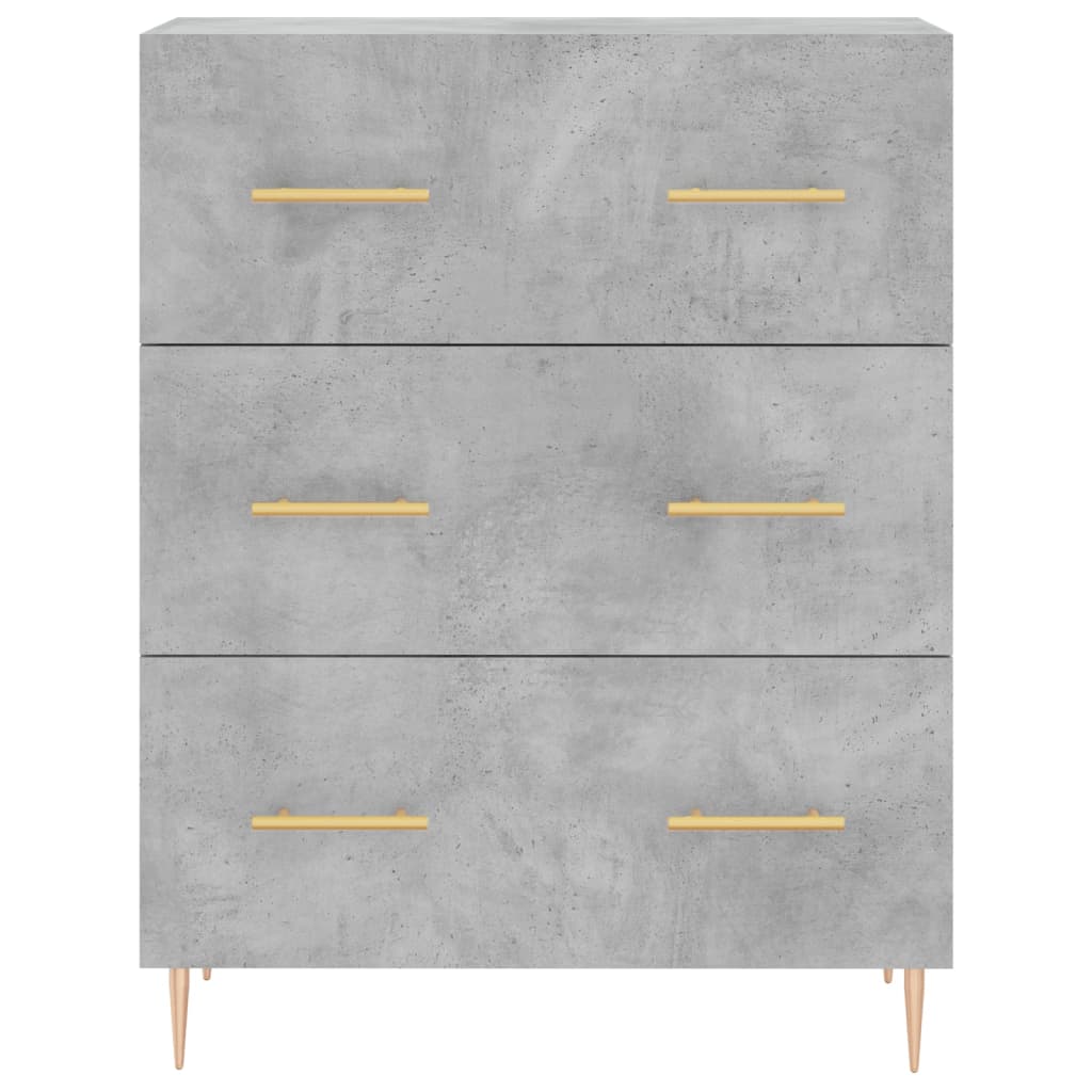 Credenza Grigio Cemento 69,5x34x180 cm in Legno Multistrato 3195839