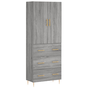 Credenza Grigio Sonoma 69,5x34x180 cm in Legno Multistratocod mxl 77916